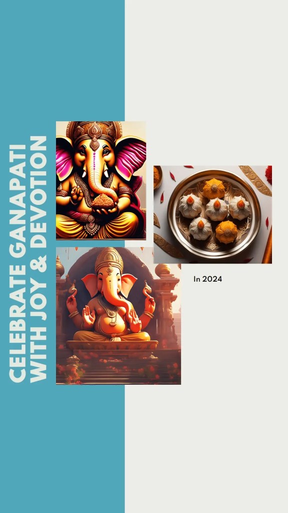 Ganesha collage showcasing diverse depictions